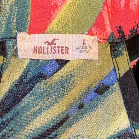 Hollister Black Tropical Halter Fit & Flare Dress - Picture 7 of 7